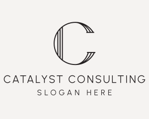 Elegant Geometric Lines Letter C logo
