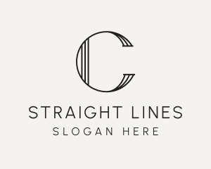 Elegant Geometric Lines Letter C logo