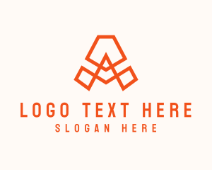 Orange Modern A Outline logo