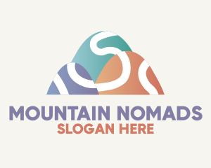 Pastel Mountain Road logo design