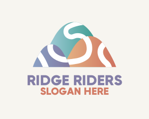 Pastel Mountain Road logo design