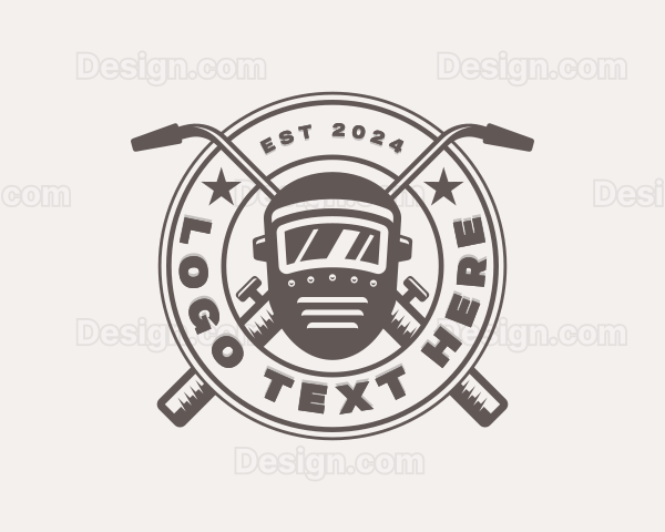 Ironworks Welding Welder Logo