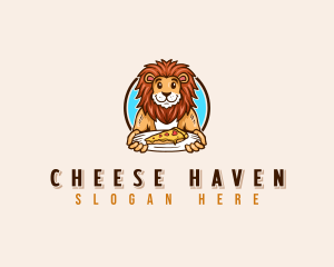 Lion Cheese Pizza logo design