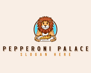 Lion Cheese Pizza logo design