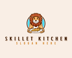 Lion Cheese Pizza logo design