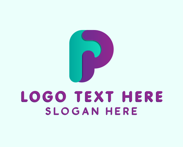 Startup Creative Business Letter P logo