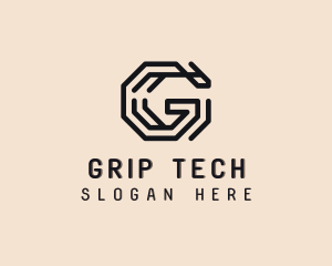 Octagon Cyber Technology Letter G  logo design