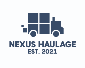 Truck Courier Vehicle  logo design