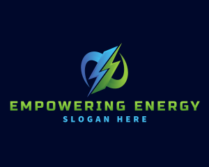 Lightning Eco Electricity logo design