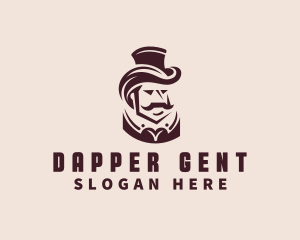 Fashion Top Hat Gentleman logo design