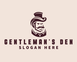 Fashion Top Hat Gentleman logo design