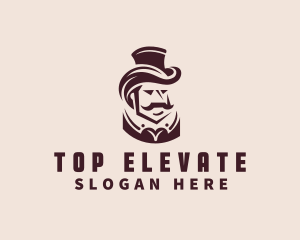 Fashion Top Hat Gentleman logo design