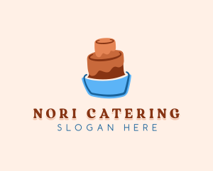 Chocolate Cake Dessert logo design