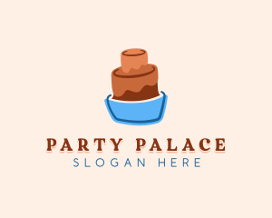 Chocolate Cake Dessert logo design