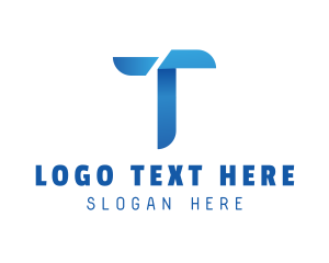 Gradient Modern Letter T logo