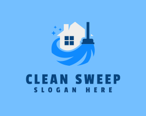 Clean House Sweeper logo design