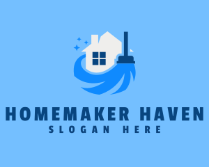 Clean House Sweeper logo design