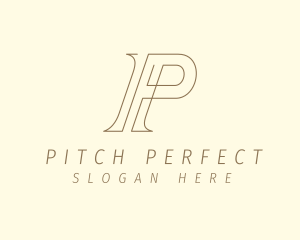 Modern Business Letter P  logo design