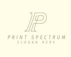 Modern Business Letter P  logo design