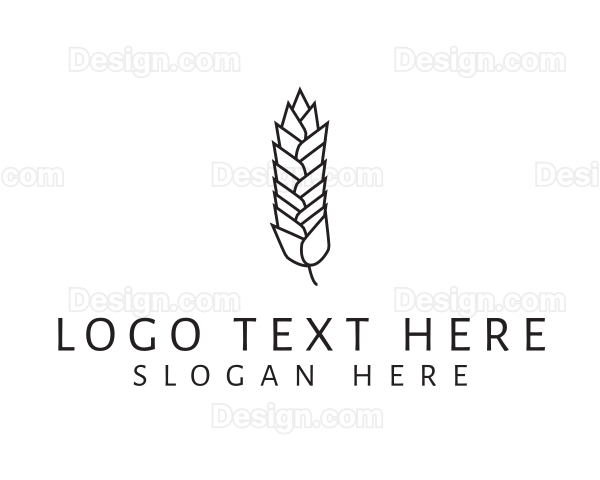 Wheat Grain Plant Logo