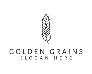 Wheat Grain Plant logo design