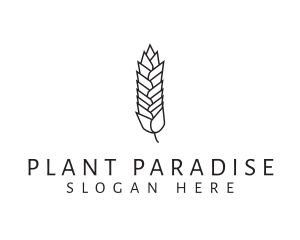 Wheat Grain Plant logo design