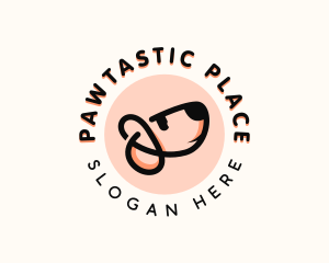 Dog Pet Letter P logo
