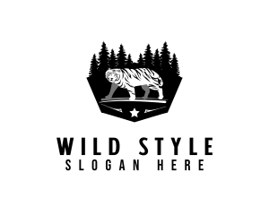 Forest Wild Tiger logo design