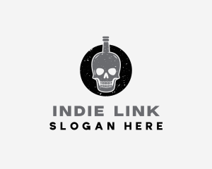 Skull Liquor Bottle logo