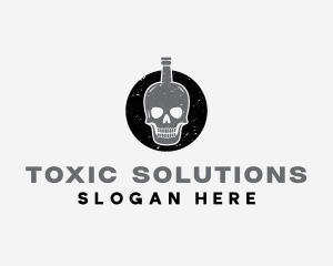 Skull Liquor Bottle logo