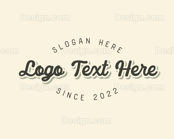 Retro Fancy Cursive Logo