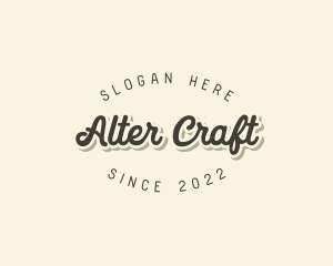 Retro Fancy Cursive  logo design