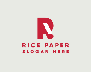 Paper Sheet Letter R  logo design