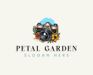 Camera Floral Photography  logo design