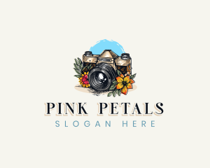 Camera Floral Photography  logo design