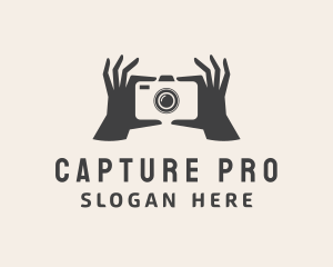 Camera Photography Hand  logo design