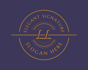 Orange Elegant Business logo design