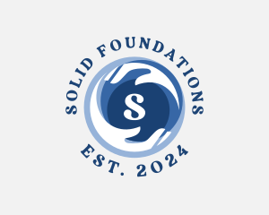 Hands Globe Foundation logo design