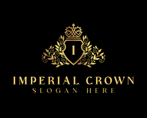 Premium Royal Crown Shield logo design