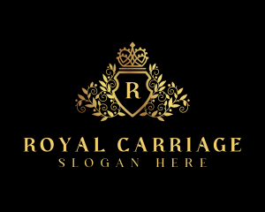 Premium Royal Crown Shield logo design