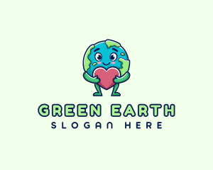 Heart Planet Earth logo design