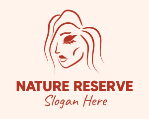 Natural Beauty Woman logo design