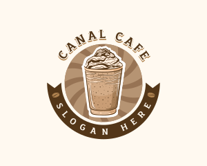 Coffee Frappe Cafe logo design