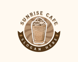 Coffee Frappe Cafe logo design