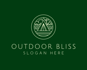 Tent Camping Site logo design