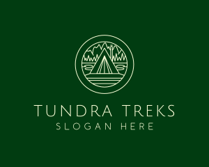 Tent Camping Site logo design