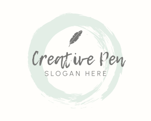 Quill Pen Wordmark logo design