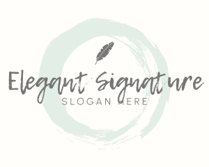 Quill Pen Wordmark logo design