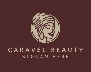 Woman Beauty Turban  logo design