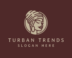 Woman Beauty Turban  logo design